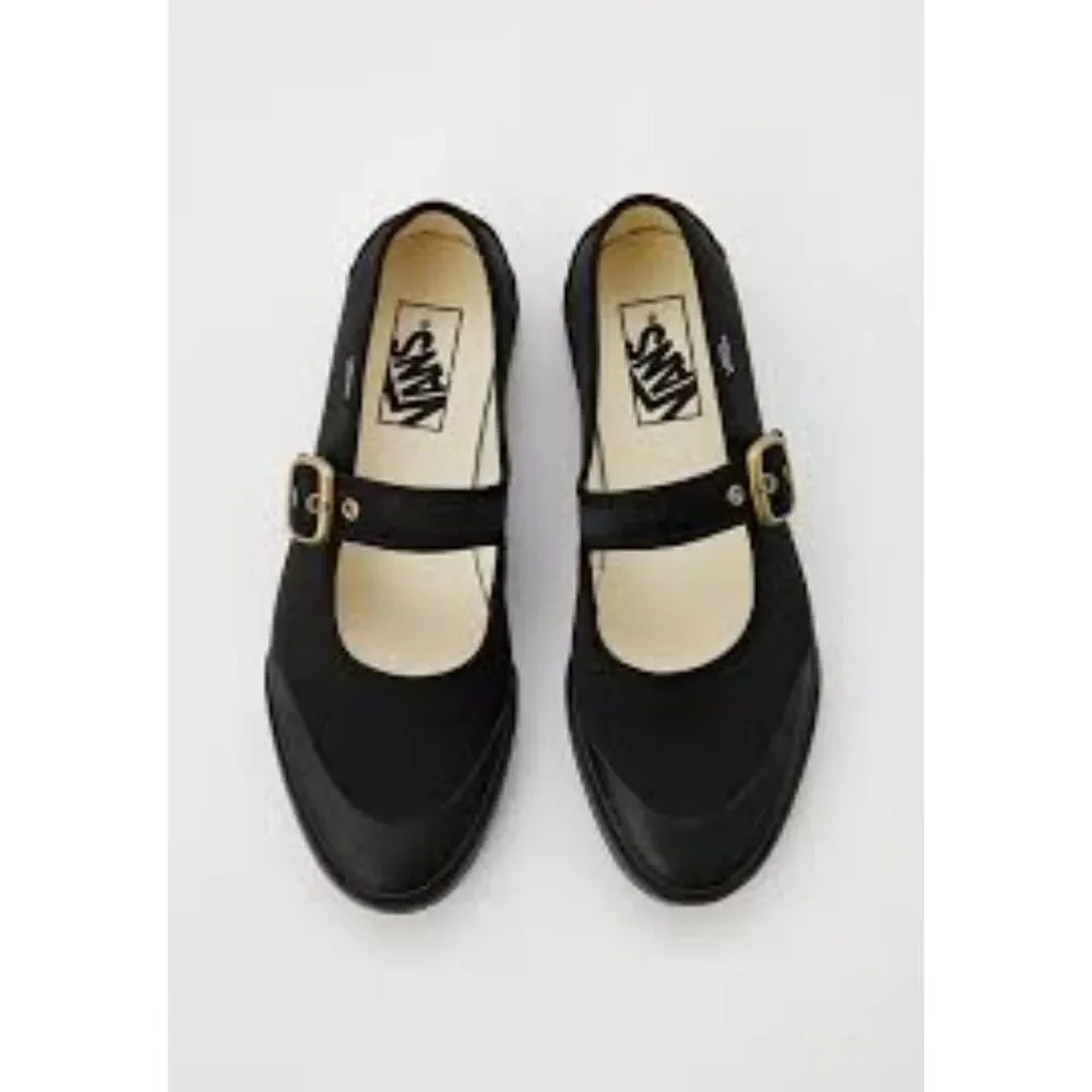 Vans Womens Mary Jane Shoes Black Buckle Strap Size 6M